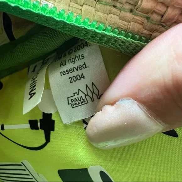 Paul Frank Rattan Purse "Bees don't feed the bears" vintage Y2K - Picture 14 of 15